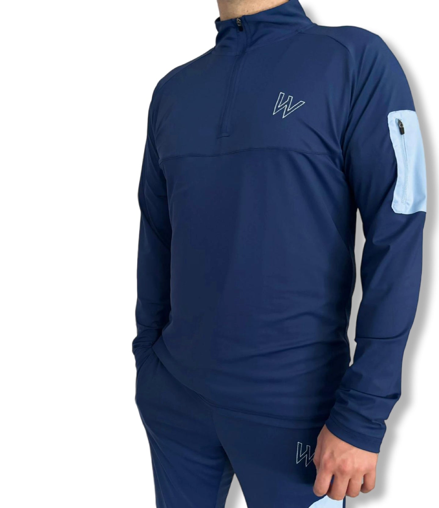 Pre-Preform Men's Quarter Zip (Blue) image 0