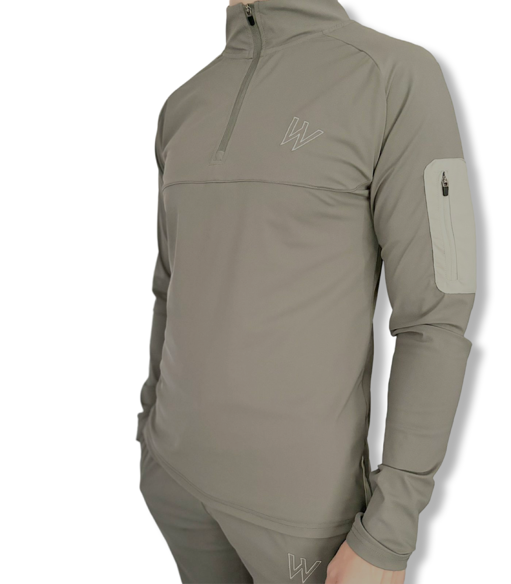 Pre-Perform Men's Quarter Zip (Grey) image 0